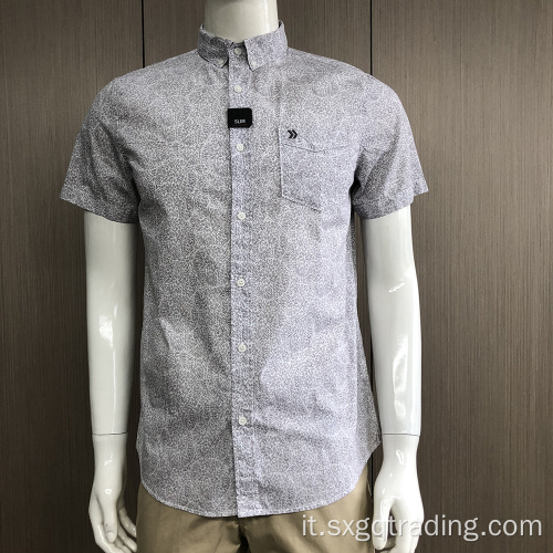 Camicia a maniche corte in cotone 100% personalizzata